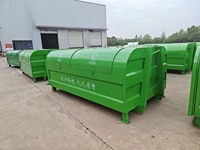 RNKJ Conteneur à benne basculante en acier de 1TB 2t 20Yard, personnalisé, conforme aux normes d'émission industrielles, pour la collecte des déchets de construction en extérieur