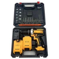 Perceuse à percussion électrique 21V perceuse à percussion sans fil multifonction batterie au lithium à double vitesse outil ensemble d'outils électriques pour la maison