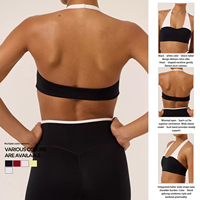 Soutien-gorge de sport yoga personnalisé à dos nu, maintien élevé, séchage rapide, respirant, grandes tailles, avec rembourrage amovible