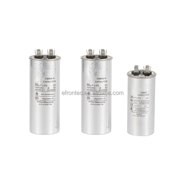 High Quality Bm Capacitor Cbb61 Motor Running Cbb65 70uf 370v Stainless Steel 450vac 50/60hz 40/70/21 Cbb60 Capacitor