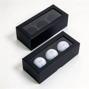 Caja de regalo personalizada para pelotas de golf, vacía, con cierre deslizante y espuma protectora. - Product Image 5