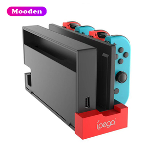 Base de carga para controlador, <span class=keywords><strong>compatible</strong></span> <span class=keywords><strong>con</strong></span> <span class=keywords><strong>Switch</strong></span> OLED Joy cons, estación de soporte de carga para accesorios de juego NS, para mando a distancia - Product Image 1