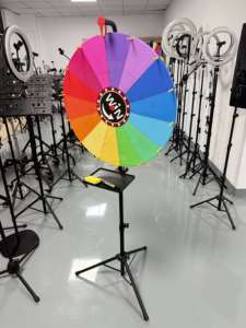 Ruota della Fortuna Girevole da 24 Pollici, Regolabile, con Supporto, per Giochi e Premi - Product Image 3