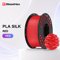 Filament PLA Soie Haute Brillance Surface Lisse Retrait Facile du Support Résultats Fiables Flux Constant Rouge 1,75 mm pour Imprimante 3D