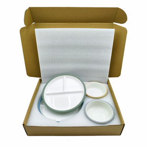 Plato de silicona para cenar, resistente a impactos, con ventosa, a prueba de golpes, juego de platos con compartimentos divididos, diseño fresco y lindo - Product Image 4
