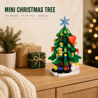 Ensemble de blocs de construction Mini sapin de Noël 351 pièces, modèle de décoration de bureau DIY, mini briques, décoration de Noël, cadeau pour enfants de 6 ans et plus