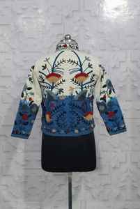 Chaqueta suzani tie dye con bordado Suzani, chaqueta larga para mujer, estilo bohemio, gitano, crewel, ideal para primavera, festivales, regalo especial. - Product Image 2