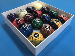 Haute qualité 16 pièces/ensemble 57.25mm résine <span class=keywords><strong>marbre</strong></span> apparence <span class=keywords><strong>piscine</strong></span> et boules de billard 2 1/4 pouces marbrure boule de billard ensemble - Product Image 2