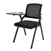 Chaises de conférence pliantes réglables avec panneaux en maille plastique pour salle de réunion, tableau d'écriture et tablette, chaise de formation pour ordinateur