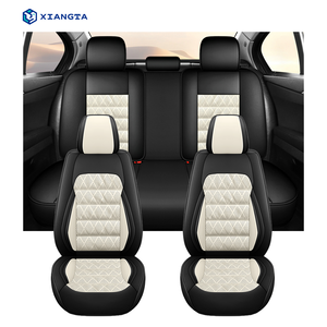 Coprisedili Universali Traspiranti Xiangta, Design Elegante, in Pelle PVC Impermeabile Bianca per Auto e Camion, Compatibili con <span class=keywords><strong>Toyota</strong></span> <span class=keywords><strong>Corolla</strong></span> Camry - Product Image 1