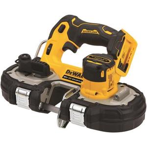 Scie à ruban sans fil DeWalt 18V sans balais avec batterie et chargeur inclus pour les travaux de menuiserie et de découpe de métal - Product Image 1