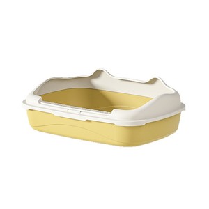 Bac à litière extra large pour chat, toilette économique, semi-fermé, anti-odeur et anti-éclaboussures, fournitures pour chatons extra larges - Product Image 2