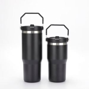 Stainless Steel Vacuum Travel Beverage <b>Cup</b> with Carry Grip, 20oz <b>Double</b> <b>Wall</b> Tumbler for Car Office and Commute - Product Image 4