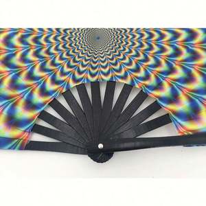 Éventail pliant en bambou Guansen de 13 pouces, grand éventail à main imprimé sur mesure pour les raves - Product Image 2