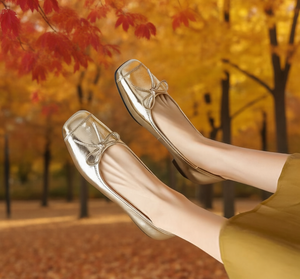 Zapatos Planos de Cuero Genuino con Punta Redonda y Tacón Bajo para Mujer, Ideales para Caminar y Hacer Ejercicio en Todas las Temporadas - Product Image 5