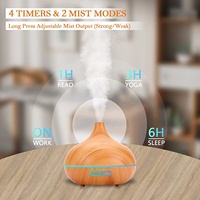 500ml ultrasonik soğuk Mist hava nemlendirici masa uçucu yağ Aroma YAYICI 7 renkli LED ışıklar pil işletilen İngilizce