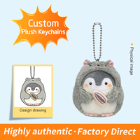 Porte-clés en peluche personnalisé de 5 cm, 10 cm, 15 cm, en forme de dessin animé, mignon, mini, en tissu de coton, poupée idole, couleur et logo personnalisables
