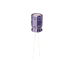 Condensador de Canal de Fabricante CAP ALUM 1000UF 20% 6.3V RADIAL 1000 uF de Orificio Pasante ECA-0JM102 - Product Image 1