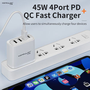 <span class=keywords><strong>Chargeur</strong></span> KONFULON Original 45W à Sortie Multiple avec Prise US/EU, Charge Rapide 2*USB+Type-C pour Téléphone, Ordinateur Portable, Compagnon de Voyage - Product Image 3