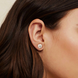 VVS1 0.6ct-1.0ct 925 Sterling Silver Gold Plated Moissanite <b>for</b> Certified ForeverStar Wedding <b>Stud</b> <b>Earrings</b> <b>for</b> <b>Men</b> & Women - Product Image 4