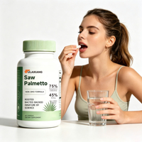 Capsules de Saw Palmetto 320mg à Marque Blanche OEM pour le Soutien de la Santé de la Prostate, Complément Herbal Non-OGM