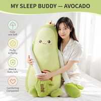 Coussin-oreiller unisexe en coton PP et polyester, modèle Avocado King, pour le sommeil, avec fonction de massage et de compression des jambes, hauteur 100-150 cm