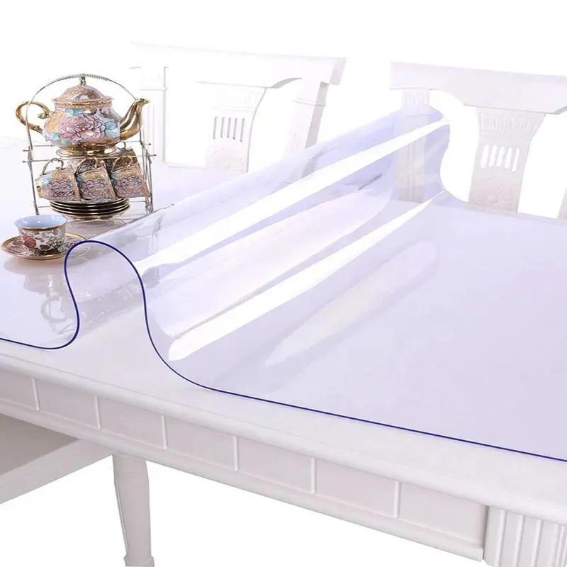 PVC — tapis écologique en verre souple, plastique imperméable, transparent, pour table à manger, 2mm, 220x100cm, 1 pièce