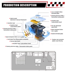 <span class=keywords><strong>Casa</strong></span> Prefabbricata Moderna Cammi House in Acciaio <span class=keywords><strong>con</strong></span> Camera da Letto e Bagno per Resort, Villa, Hotel, Parco e <span class=keywords><strong>Palestra</strong></span> - Product Image 2