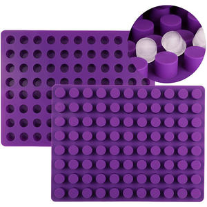 แม่พิมพ์ซิลิโคนลูกอมเยลลี่คาราเมลทรัฟเฟิลช็อกโกแลต88กระบอกแม่พิมพ์ลูกอมลูกอมลูกอมสำหรับระเบิดไขมัน DIY ขนมขนมพายน้ำแข็ง - Product Image 2