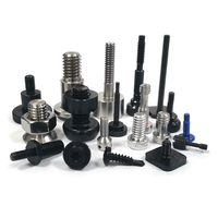 Sekrup Bahu Baja Tahan Karat 304 dengan Kepala Tombol Hex Pan Flat Socket Head Cap Berulir Mesin dan Desain Knurled Khusus