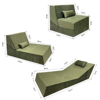 Compresser Canapé Moderne Mini Loisirs Canapé-Lit pour Lecture Coin Plancher Enfants Chambre Lavable Couverture pour Petite Chambre