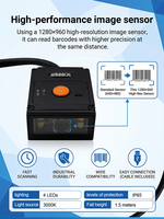Escáner de Código de Barras Rakinda 2D QR Fijo de Nivel Industrial para Cintas Transportadoras con Interfaz USB/COM y Sensor CMOS de Alta Velocidad
