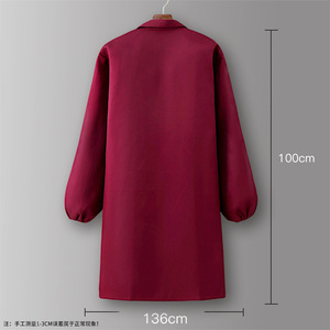 Tablier long sans doublure pour homme avec logo personnalisé, vêtements de travail pour <span class=keywords><strong>chef</strong></span> à manches longues, protection du travail, fin et léger pour l'été, logo personnalisé - Product Image 4