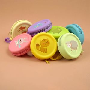 Custom Mini Silicone Zipper Closure Waterproof Eco-Friendly <b>Cute</b> Portable Wallet for Kids and Ladies Daily Use - Product Image 1