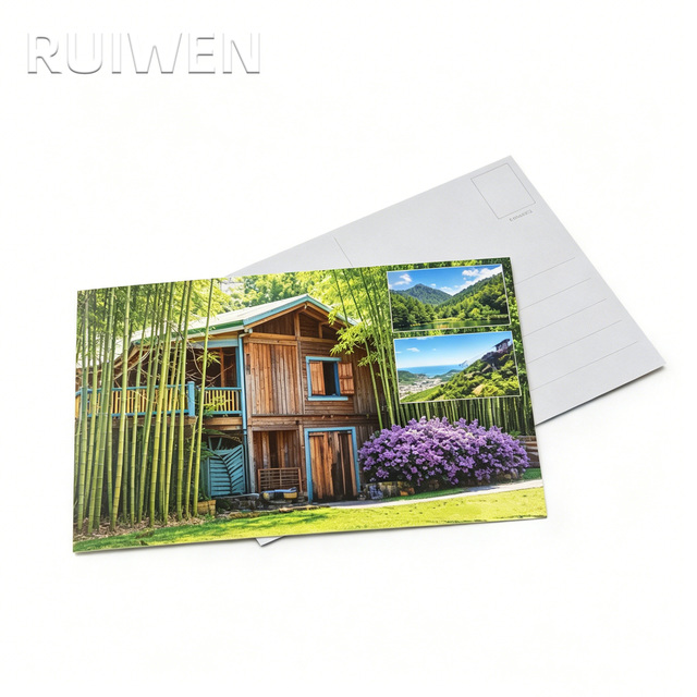 Design Factory Wholesales Customized Art Paper Greeting Cards Offset Printing Recyclable Material Scenic Spot Tourism Customized