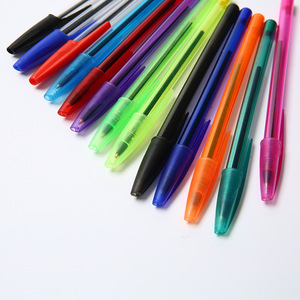 Stylos à bille en gel simples et durables pour le bureau et les étudiants, corps transparent, encre rouge/bleue/noire - Product Image 3