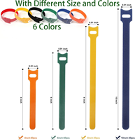 Écologique Étanche Nylon Adhésif Tissu Bandoulière Réutilisable Crochet Boucle Velcroes Vente Chaude Câble Attaches Bande