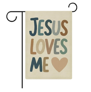 Bandera <span class=keywords><strong>de</strong></span> Jardín <span class=keywords><strong>de</strong></span> Temporada con <span class=keywords><strong>la</strong></span> Frase 'Jesús es <span class=keywords><strong>Dios</strong></span>', Impresa por Ambas Caras, Personalizada para <span class=keywords><strong>Casa</strong></span>, Patio Pequeño, Decoración <span class=keywords><strong>de</strong></span> Bienvenida para Exteriores, Banderas - Product Image 4
