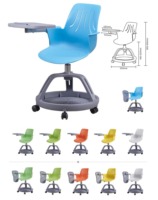 Chaise et bureau de classe populaires avec roulettes, base trépied, chaises et bureaux d'école pour l'université