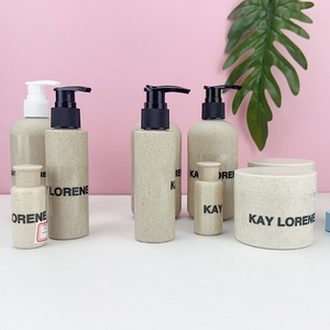 Botella Biodegradable y Reciclable Ecológica de 30ml 100ml 250ml 300ml 500ml, Botella de Spray con Bomba de Plástico y Paja de Trigo - Product Image 6