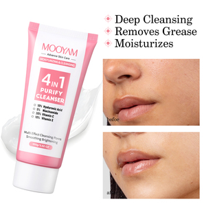 MOOYAM 4 en 1 Nettoyant <span class=keywords><strong>Visage</strong></span> Acide Hyaluronique Niacinamide <span class=keywords><strong>Mousse</strong></span> Lavante Bio aux Herbes <span class=keywords><strong>pour</strong></span> Peaux Sèches Nettoyage des Pores Contrô<span class=keywords><strong>le</strong></span> du Sébum et Raffermissement - Product Image 3