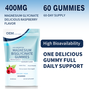 Gomitas de Bisglicinato de Magnesio OEM en Oferta, Suplemento de Bisglicinato de Magnesio Quelado que Favorece el Sueño, la Salud Nerviosa y Ósea - Product Image 3