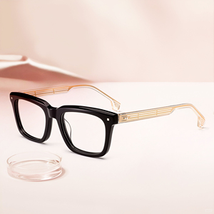<span class=keywords><strong>Johnny</strong></span> <span class=keywords><strong>Depp</strong></span> inspirado Vintage Retro grueso rectángulo montura de gafas sin receta acetato lente transparente gafas transparentes - Product Image 1
