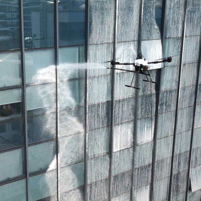 JIUSI D15R Powerful Remote Control Window & Facade Cleaning Drone with Camera for High Pressure Building Use
