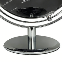 Globe terrestre moderne de luxe noir et argenté de 20 cm avec support universel à cardan en métal pour décoration de bureau, maison, et éducation géographique HOLLY