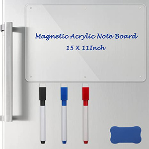 Pizarra Magnética Acrílica para Refrigerador, Calendario Personalizado, Pizarra Transparente para Mensajes con Línea, Borrado en Seco - Product Image 2