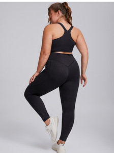 Nuevos Leggings <span class=keywords><strong>de</strong></span> Yoga Transpirables Hechos a Medida, Talla Grande, <span class=keywords><strong>para</strong></span> <span class=keywords><strong>Mujer</strong></span>, Top Ventas, Spandex/Nylon, Sin Costuras, Conjunto <span class=keywords><strong>de</strong></span> 2 Piezas - Product Image 6