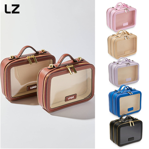 Borsa per il Trucco in Pelle Vegana LZ OEM ODM, Impermeabile, Organizer da Bagno per Donne, <span class=keywords><strong>Trousse</strong></span> Maquillage <span class=keywords><strong>Professionale</strong></span> - Product Image 4