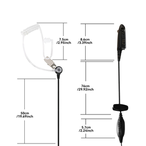 Auricular con Tubo Acústico Transparente, Auricular PTT para Walkie Talkie, Auricular de Seguridad para Radio Bidireccional para GP338 GP328 GP340 HT1250 - Product Image 3