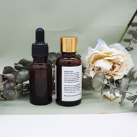 Flacon compte gouttes en verre pour les yeux, outil de cosmétique rond givré, de 100ml, 1 pièce